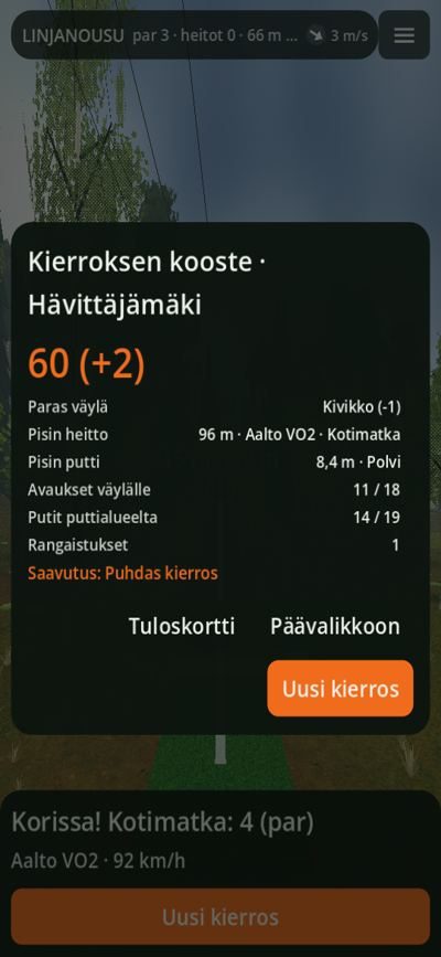 Kooste pelin päällä
